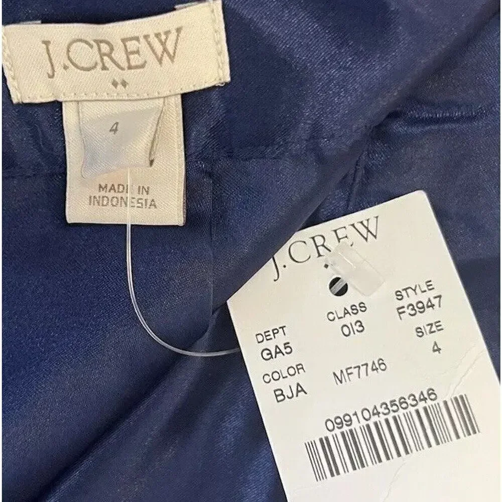 J. Crew Brocade Blue Geometric Mini Skirt Women’s Size 4 Career Professional NWT